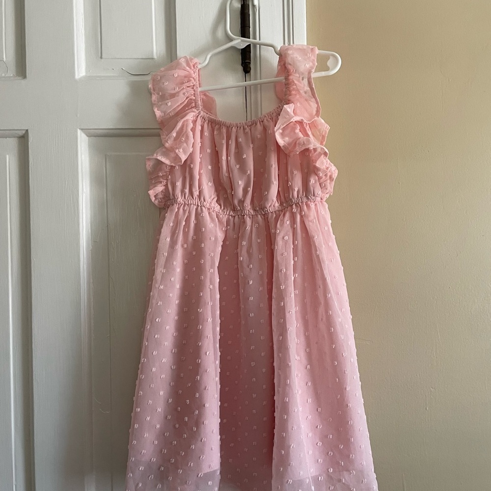 Peach Ruffled Dressy Sundress